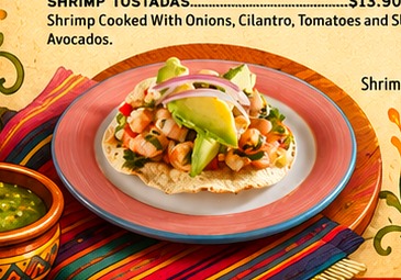 Shrimp tostada
